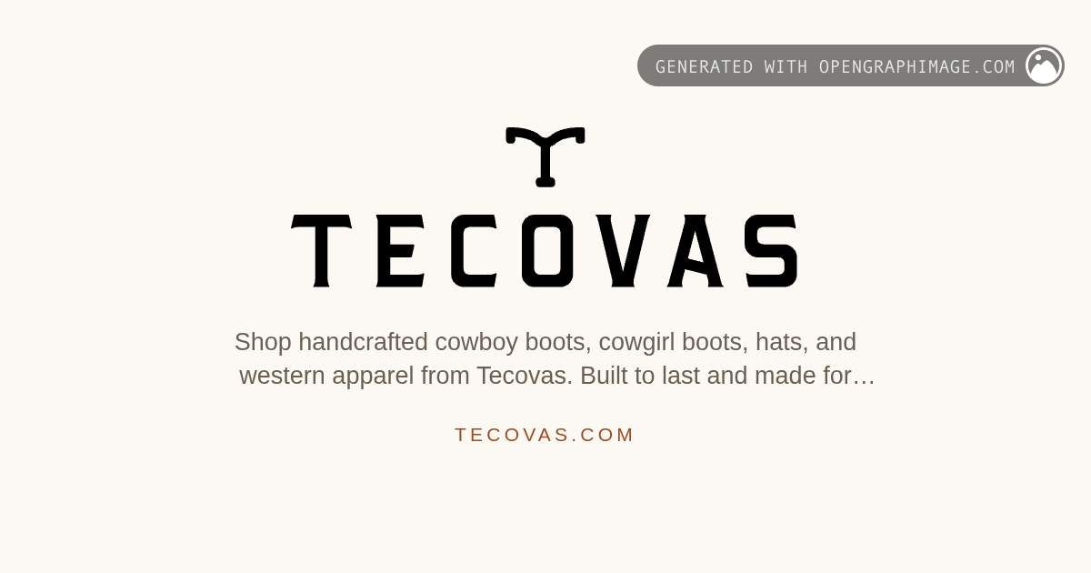 Tecovas share card